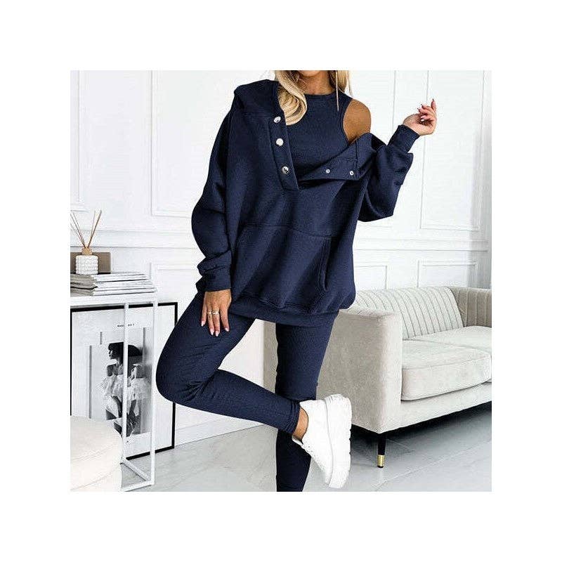 Women’s 3 Piece Lounge Outfit | Soft Casual Streetwear