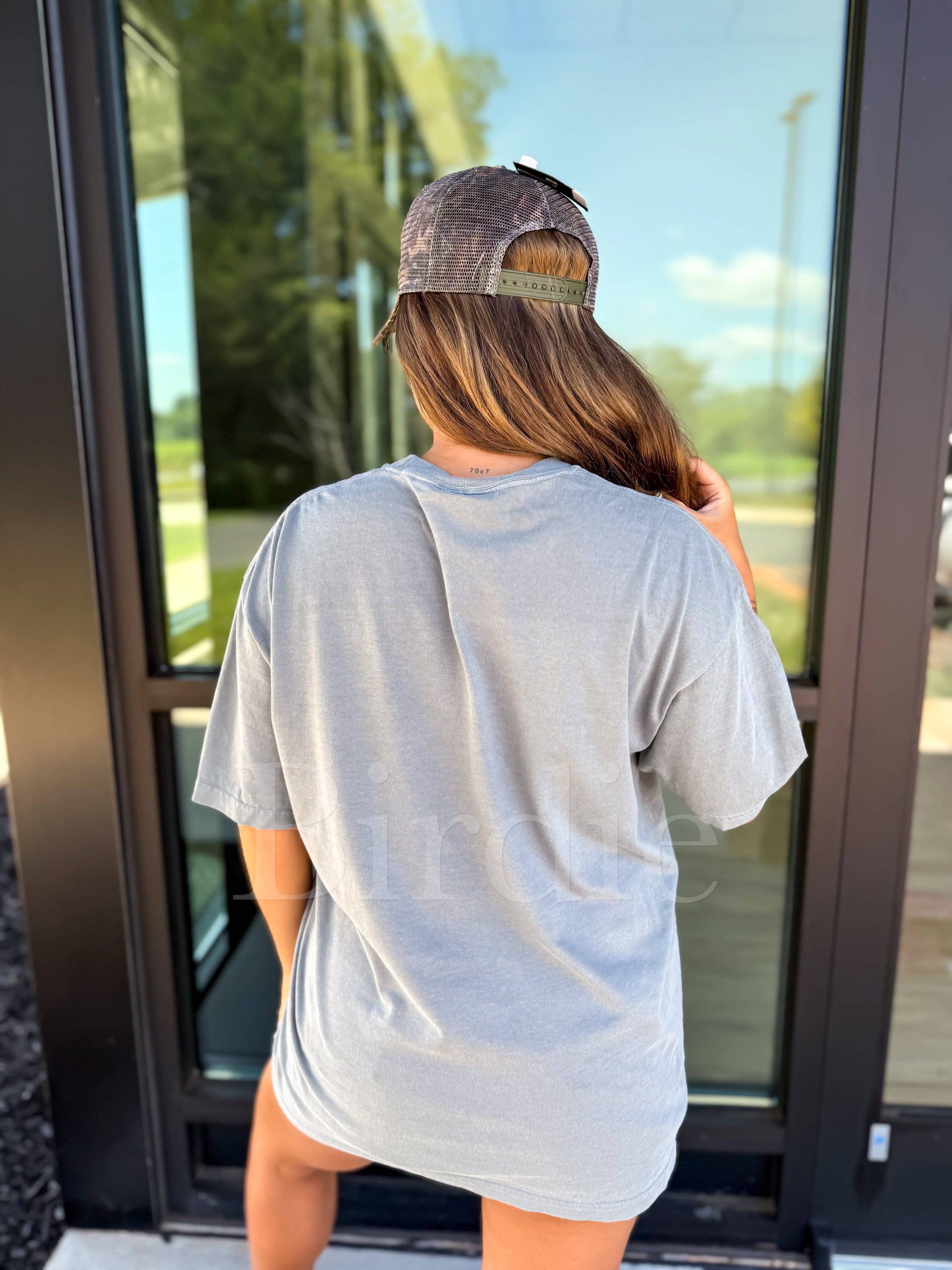 Vintage horror graphic oversized t-shirt with relaxed edgy streetwear styling