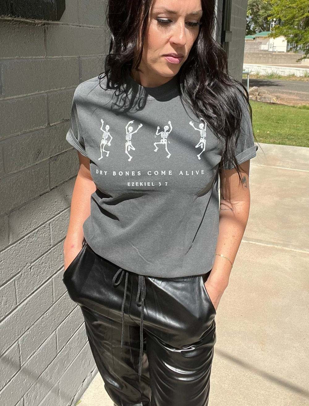 Black Faux Leather Jogger Pants | Edgy Streetwear Pants for Women