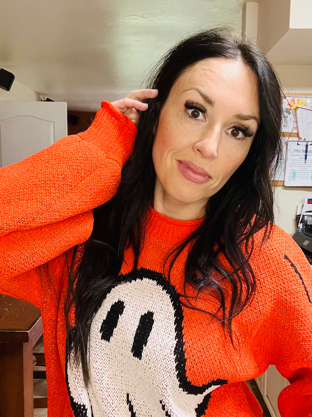 Phantom Fire - Orange Ghost Knit Sweater