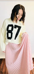 Blush Pink Pleated Maxi Skirt | Modest Feminine Skirt for Women