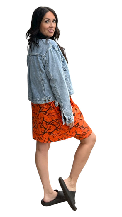 Oversized vintage wash denim jacket with relaxed casual streetwear styling
