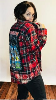 Vintage Reworked Flannel Jacket | Custom Graphic Streetwear Flannel for Women